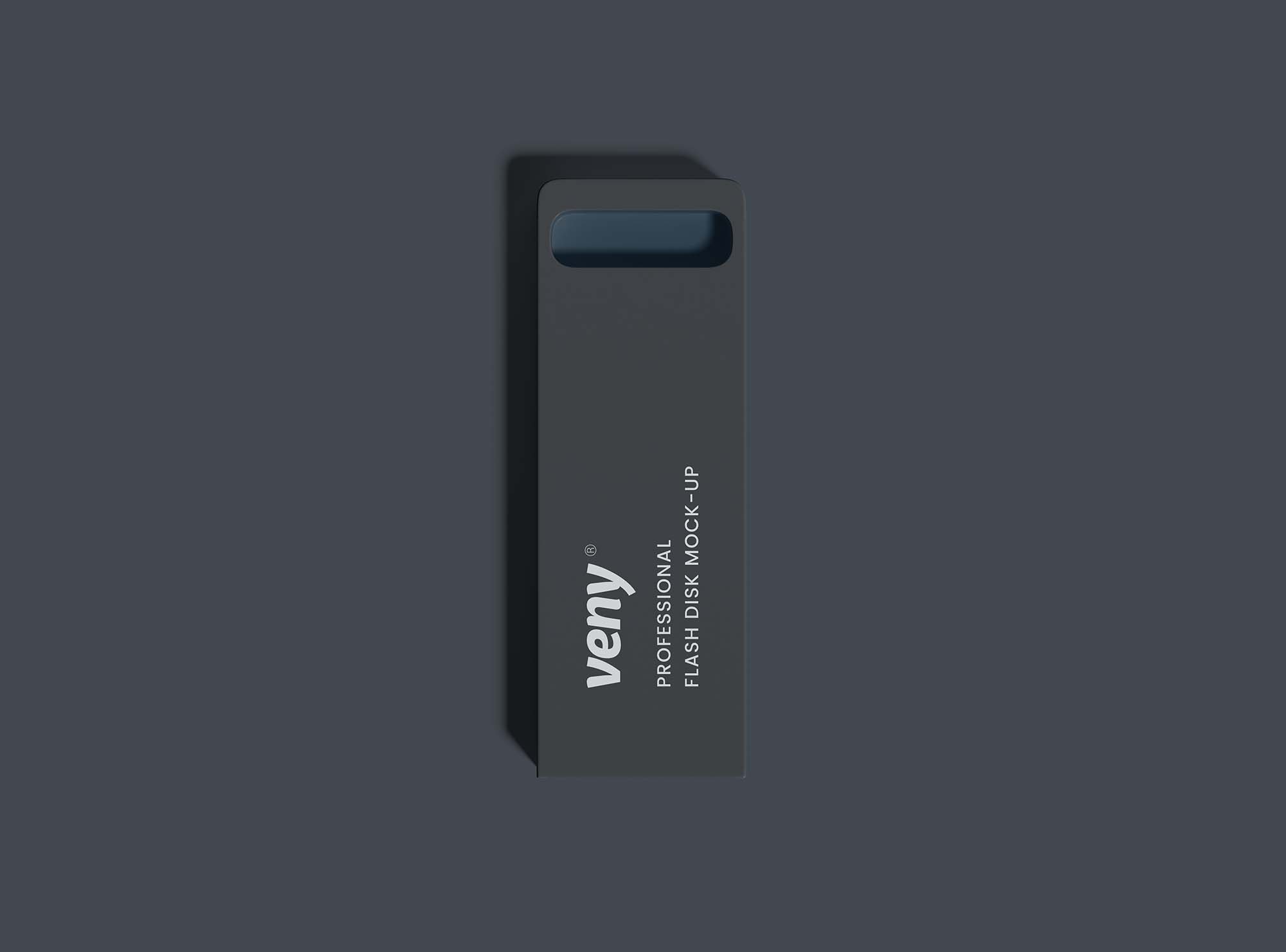 Flash Disk in Black and white Mockup