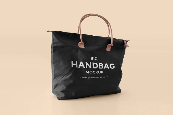 Big Black Handbag Mockup