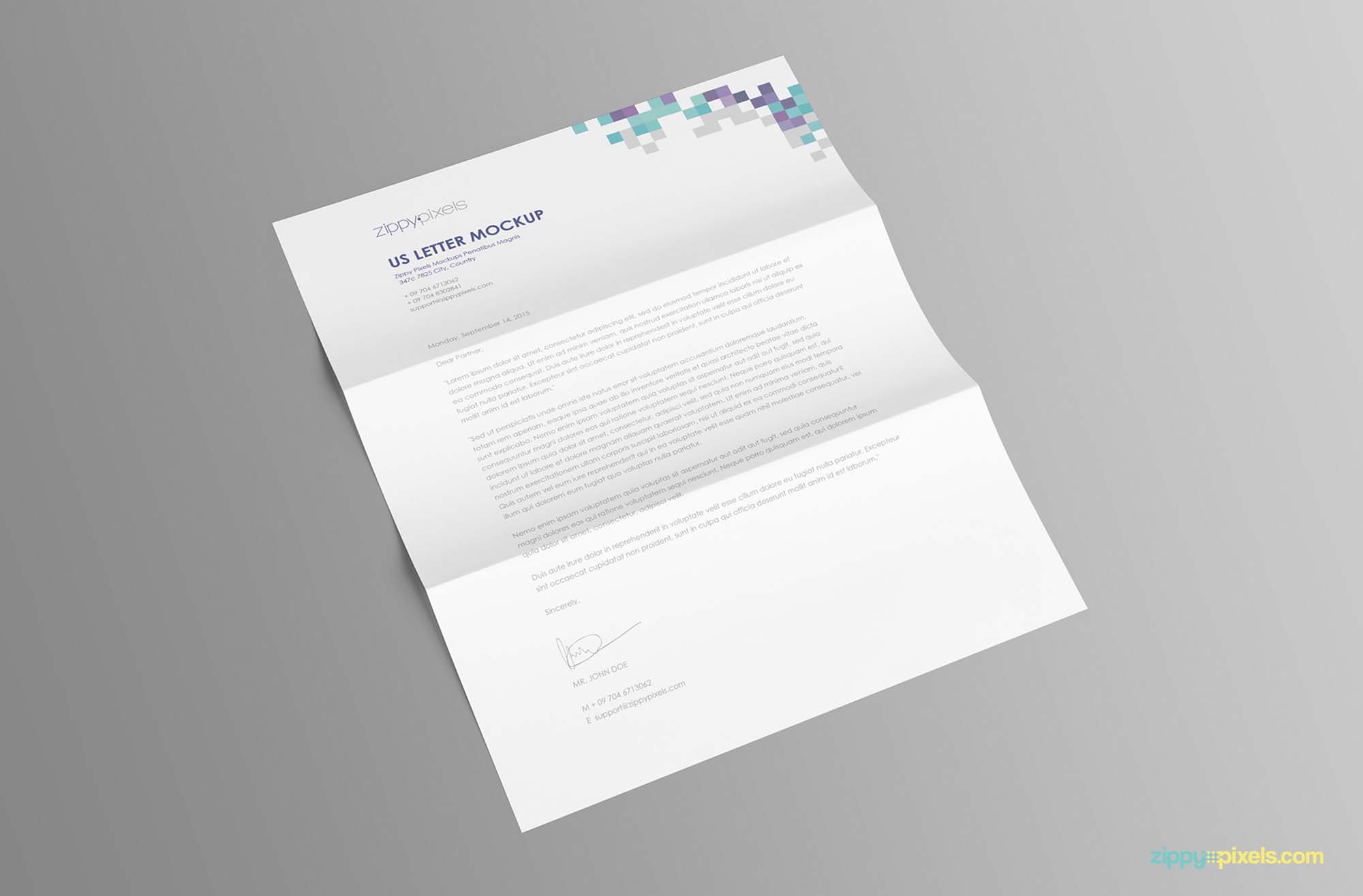 Clean Letter Paper Mockup
