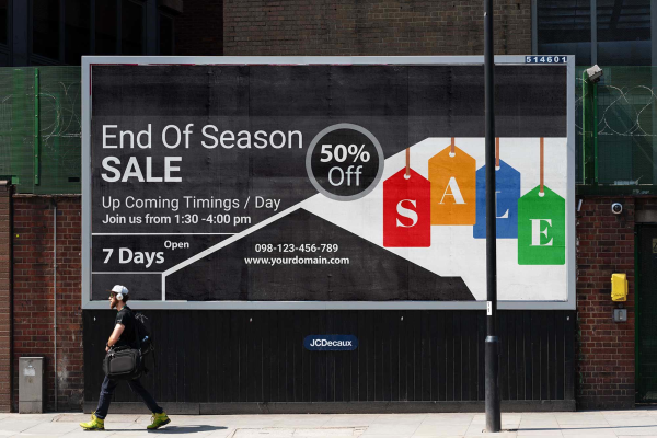 Street Black Banner Billboard Mockup