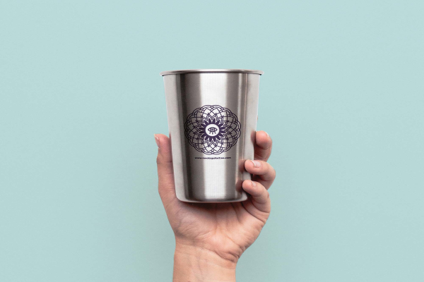 Metal Shaker in Hand Mockup