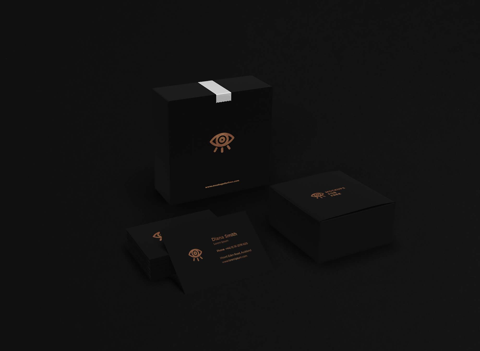 Corporate Black Boxes Mockup