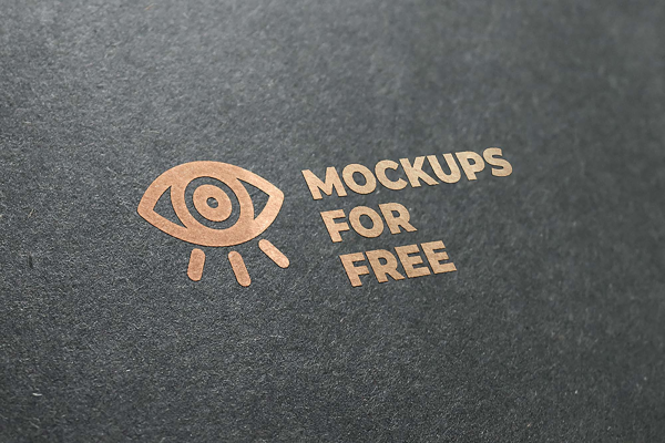 Golden on Black Logo Mockup
