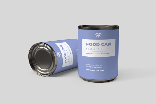 New Food Can Mockup