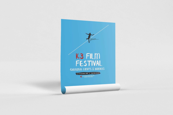 Curled A4 Size Flyer Mockup