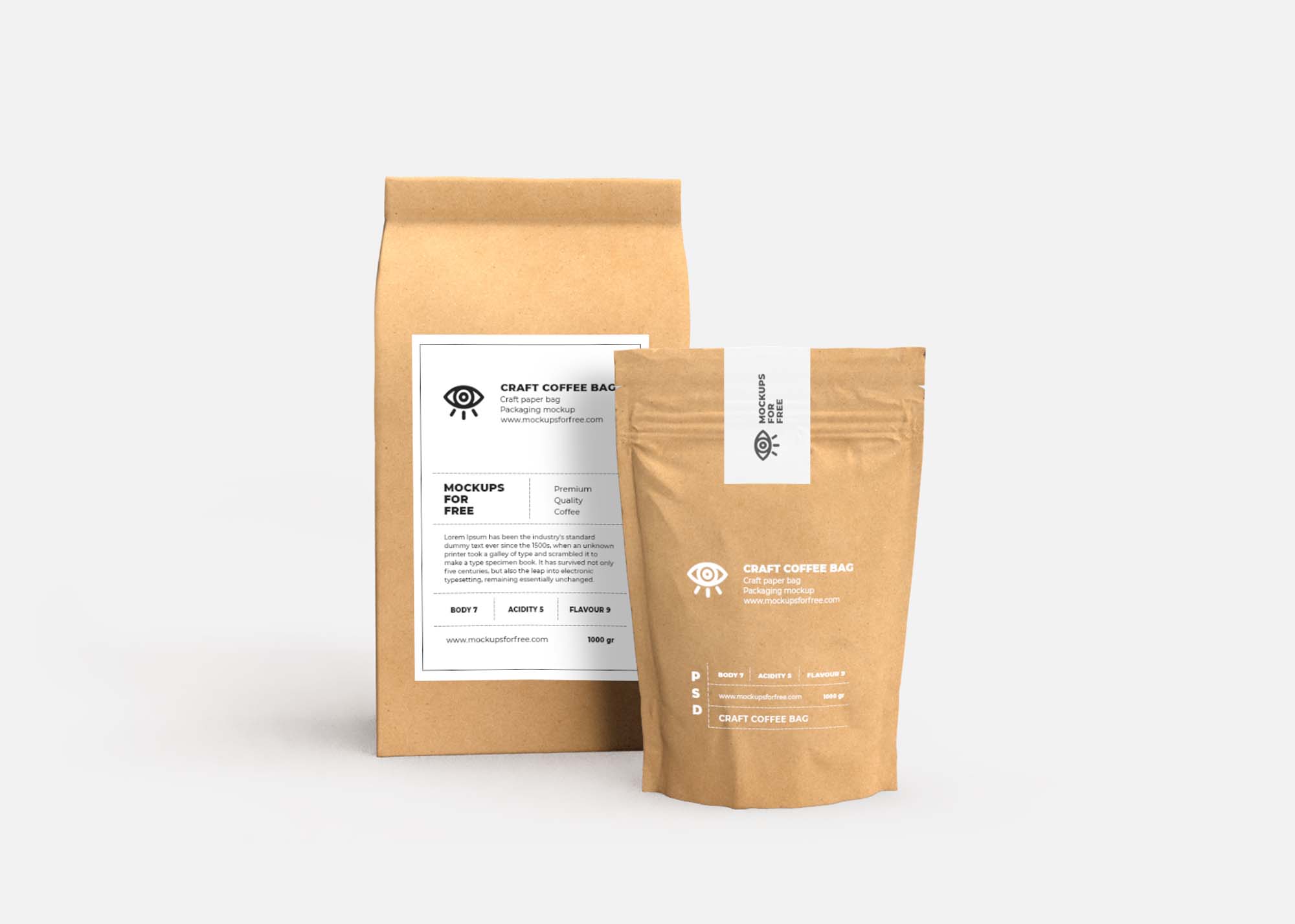 Craft Eco Paper Bags Mockup