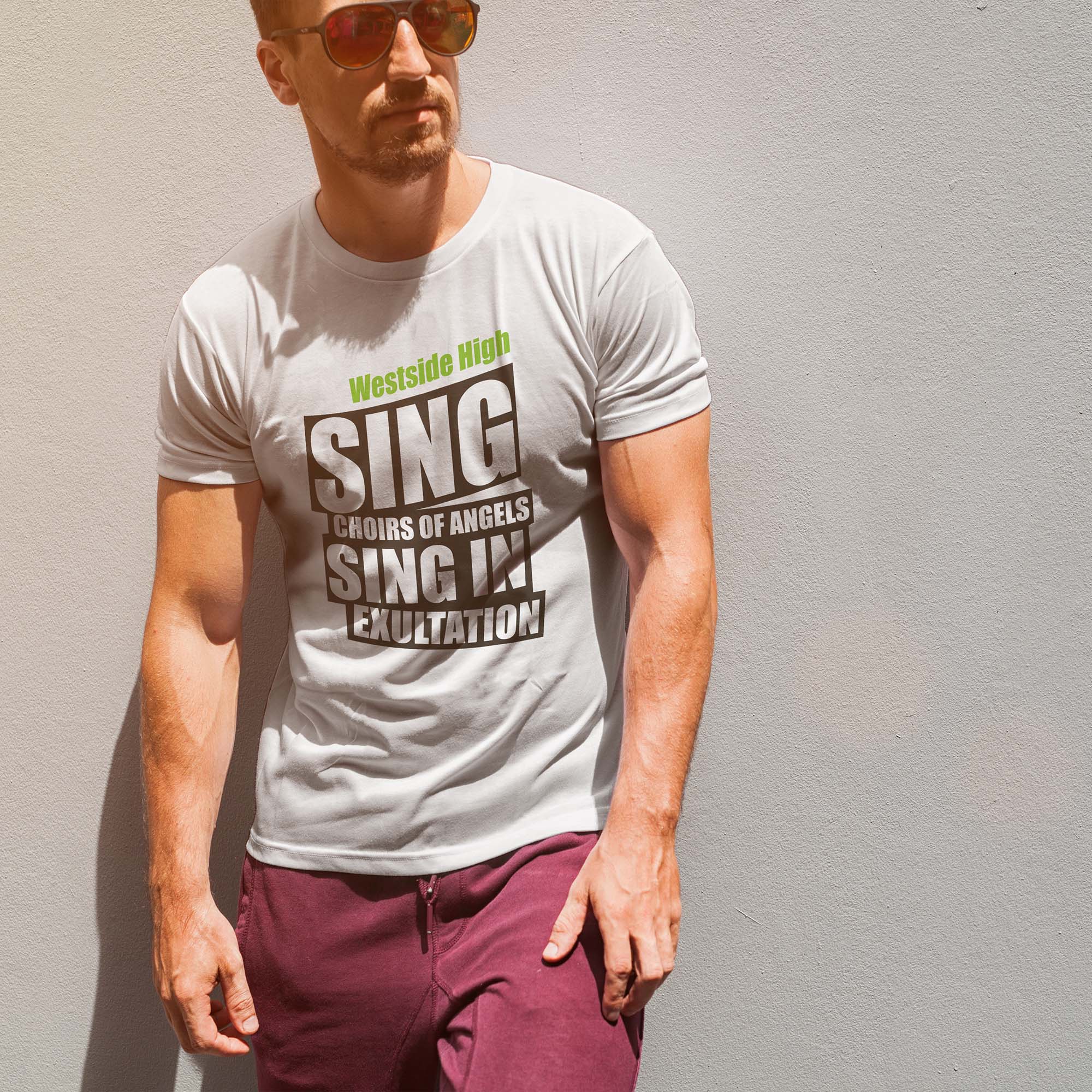 Man Worn T-shirt Mockup