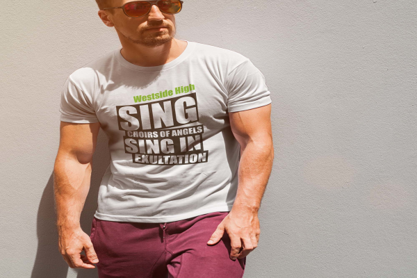 Man Worn T-shirt Mockup