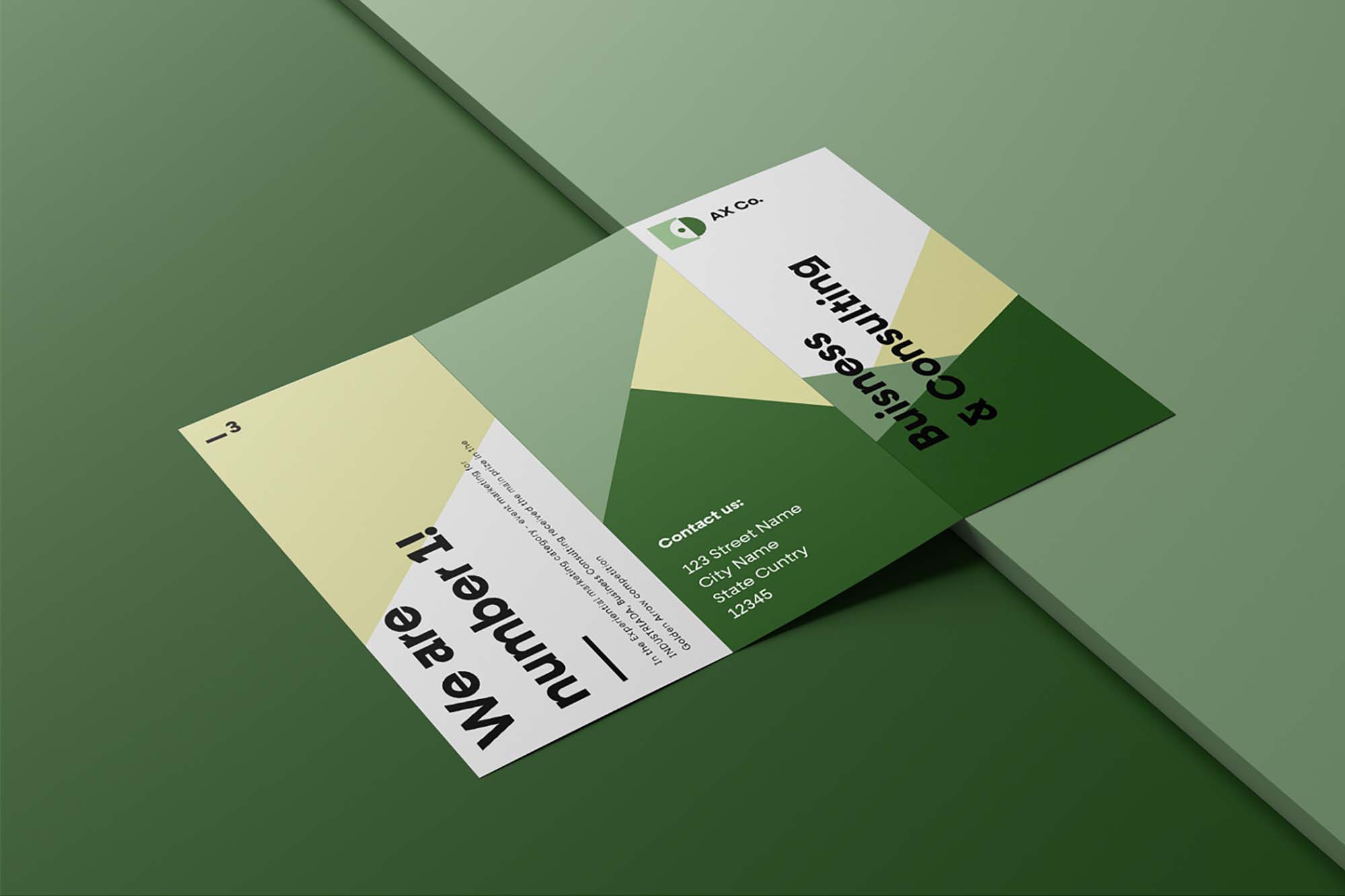 Awesome Trifold Brochure Print Mockup