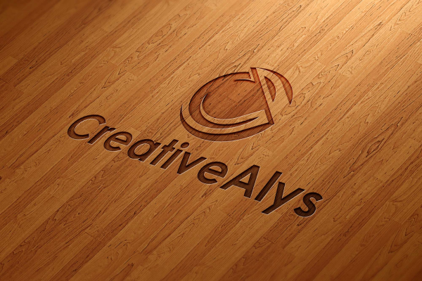 Wood Engraved Logo Mockup