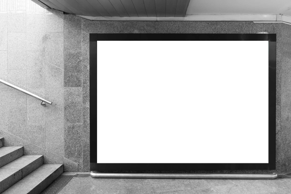 Metro Station Billboard Mockup