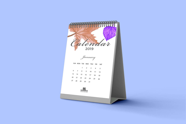 Standing Desk Calendar Mockup