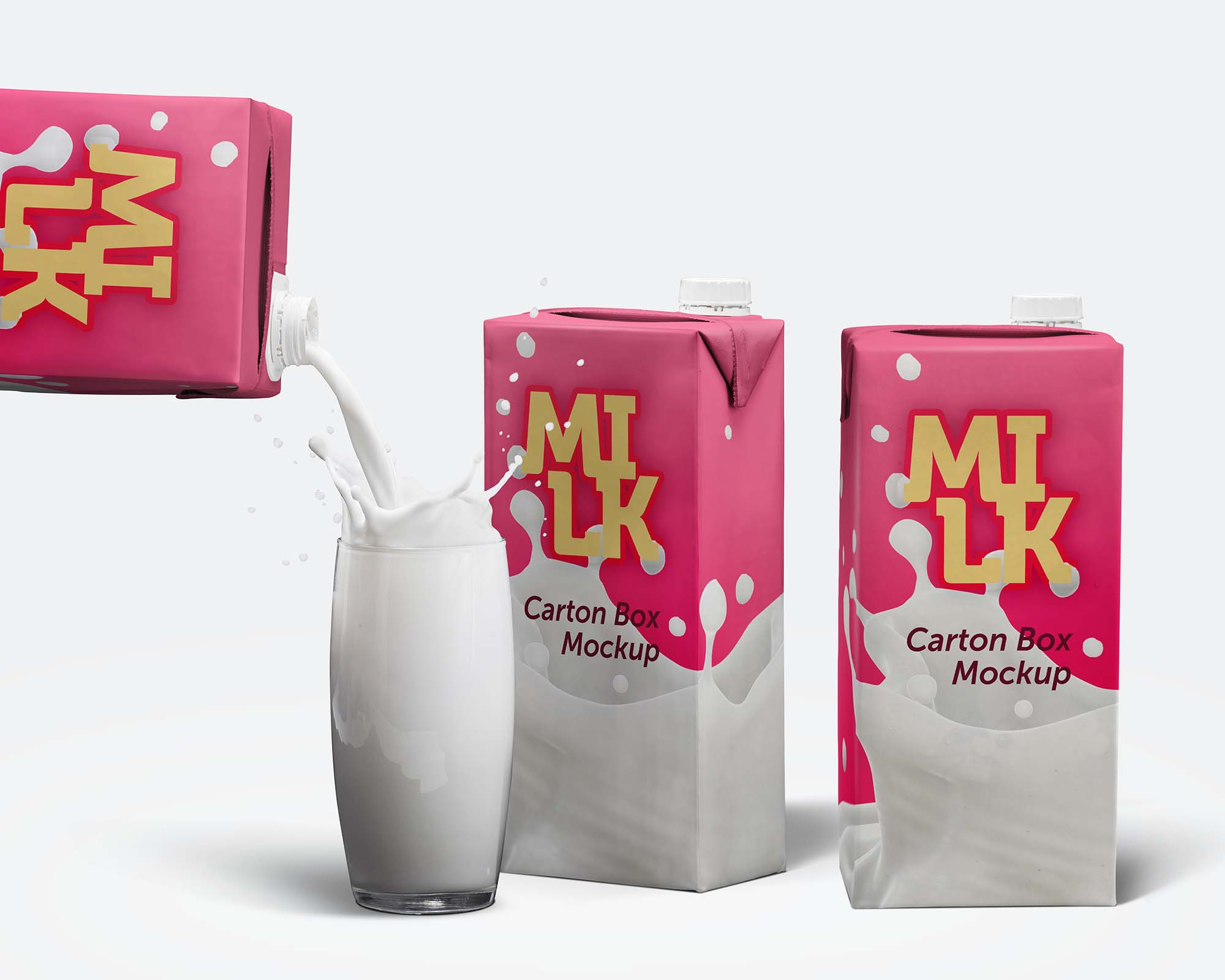Milk Carton Box Mockup