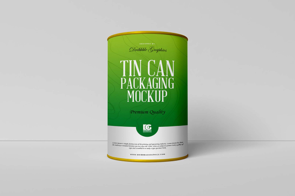 Tall Tin Can Mockup