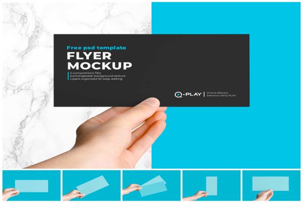 Horizontal Flyers Mockup