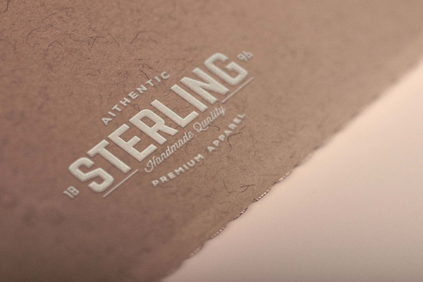 White Embossed Logo Mockup