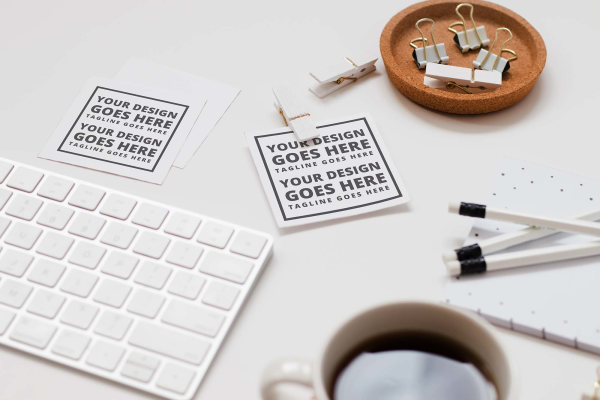 White Desk Mockup