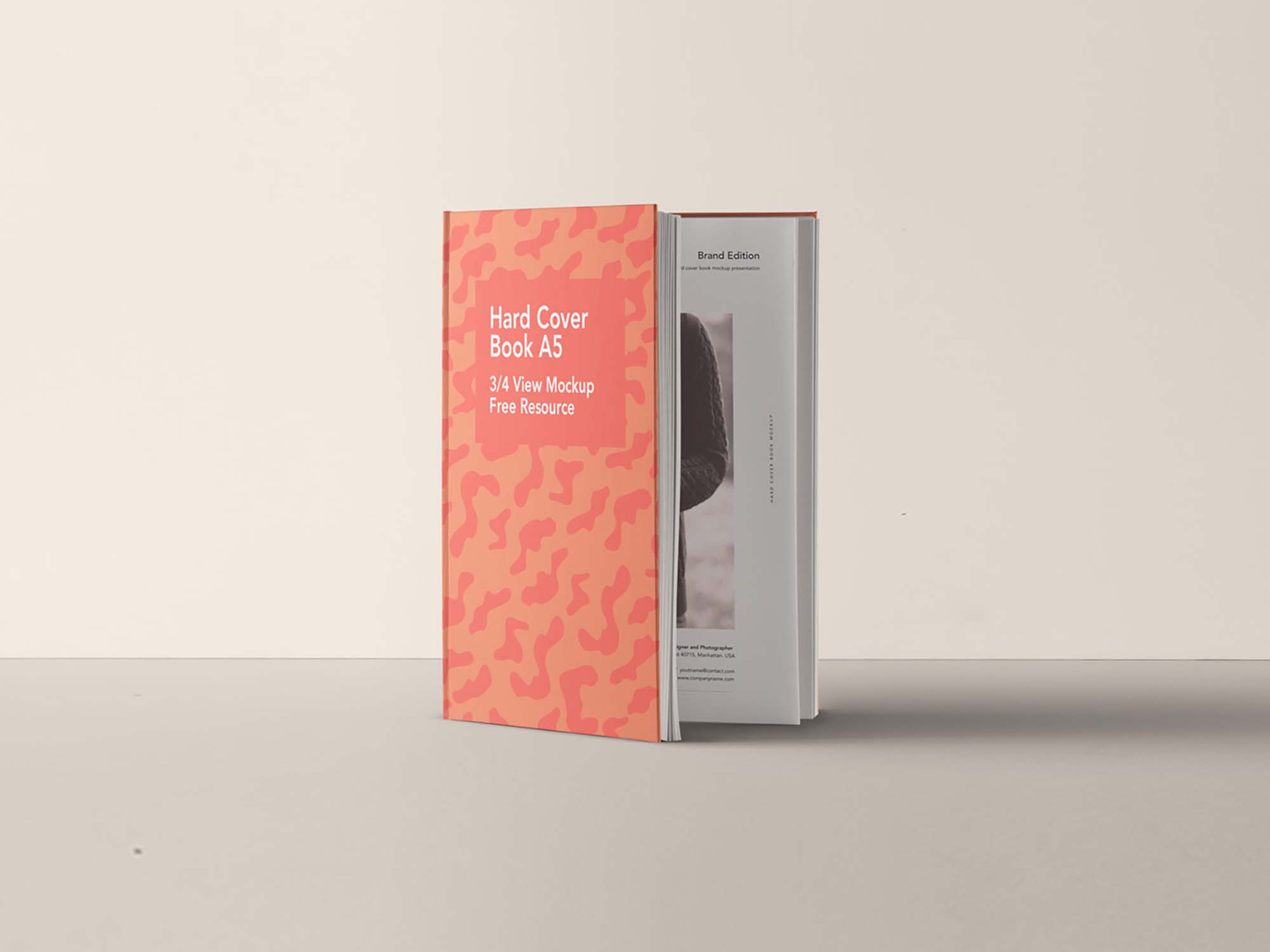 A5 Hardcover Book Mockup