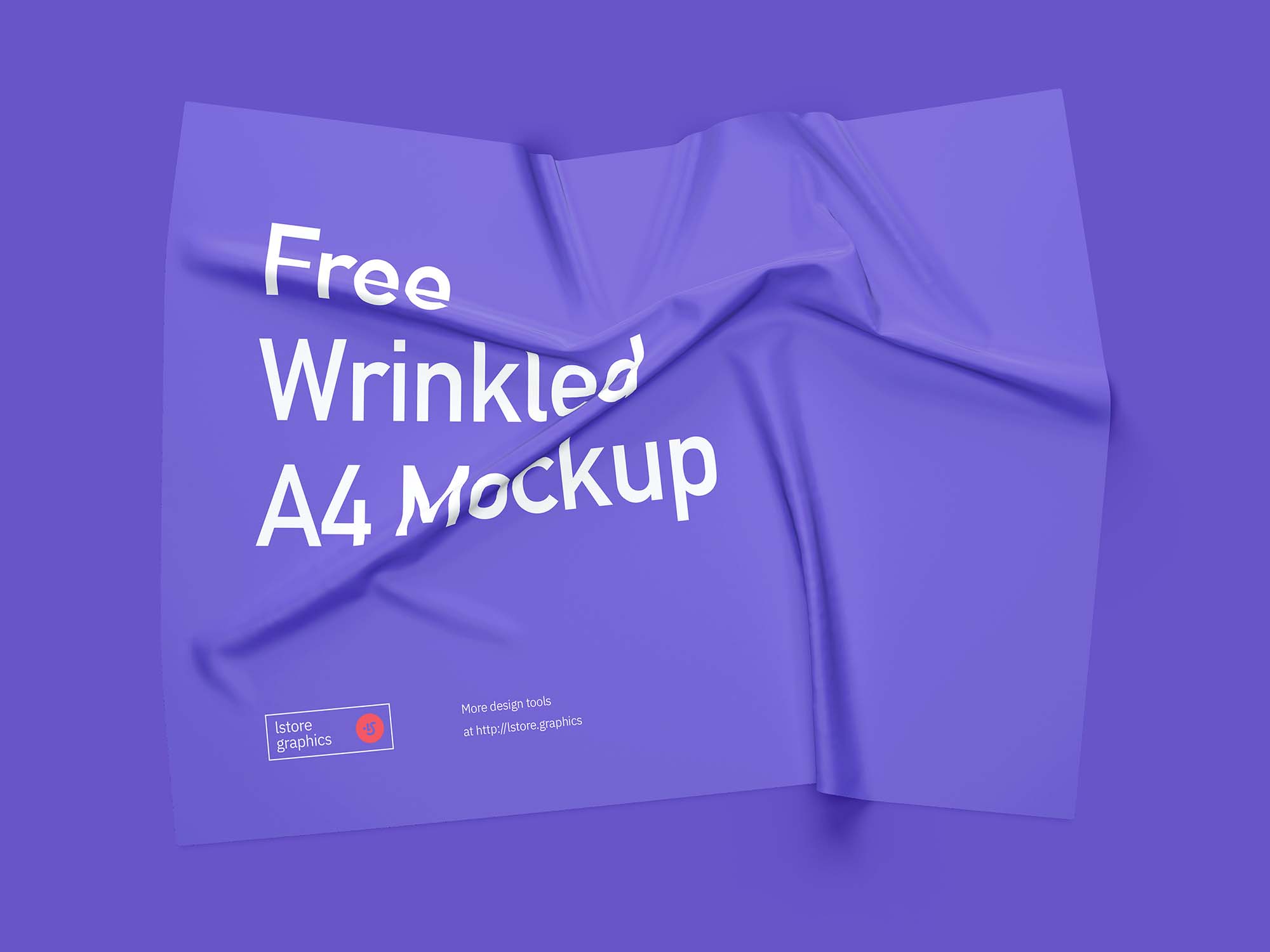 Wrinkled A4 Mockup