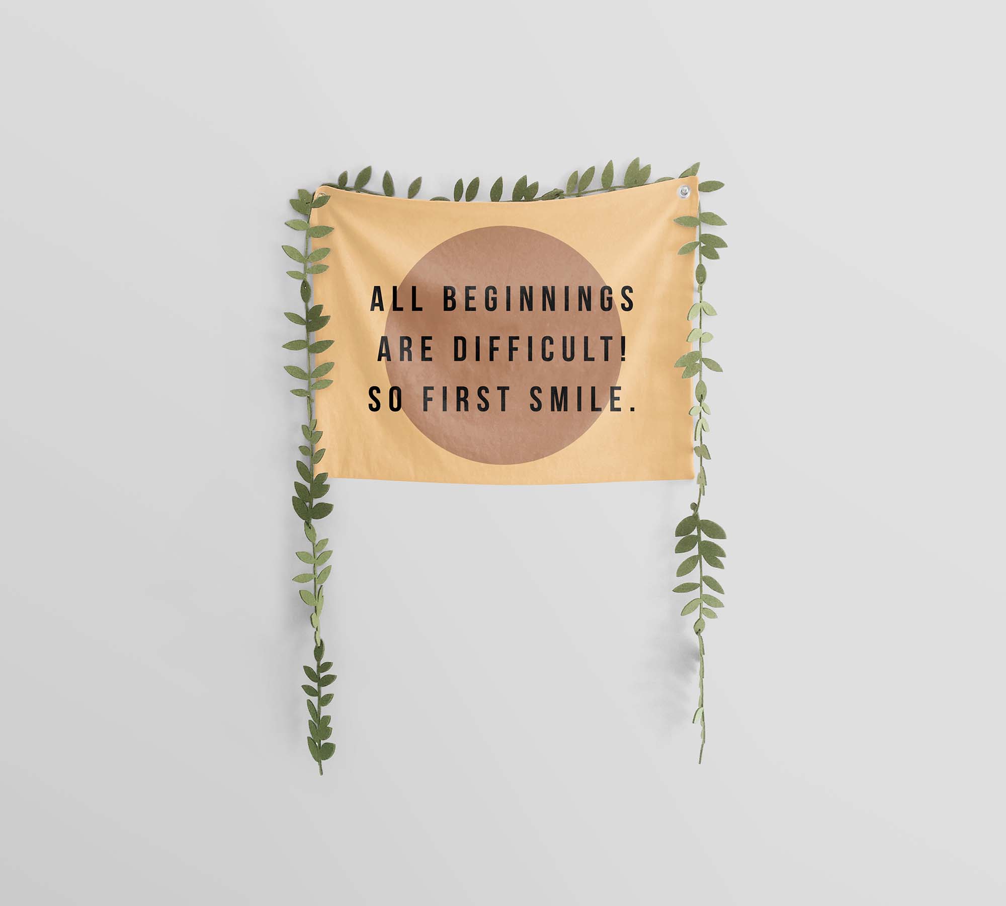Wall Flag Poster Mockup