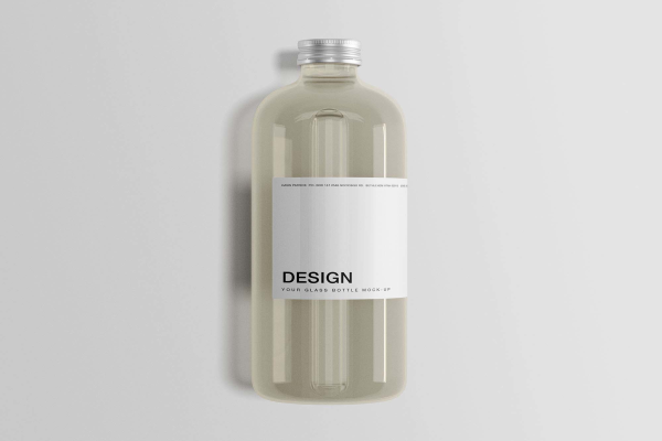 Classic Glass Bottle Mockup