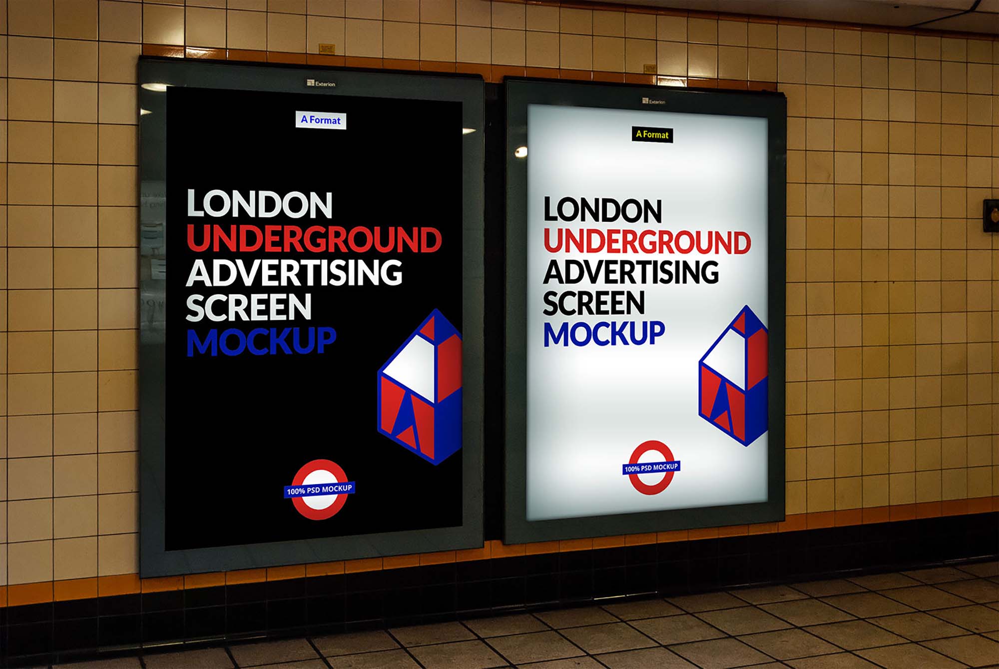 London Underground Ad Screen Mockup