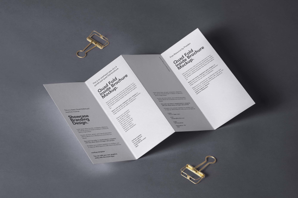 Fold Panel Brochure Mockup