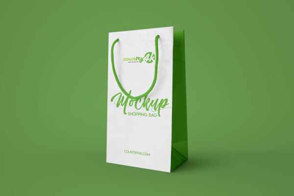 Vertical White Shopping Bag Mockup