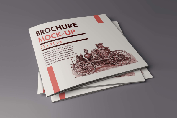 Square Brochure Mockup