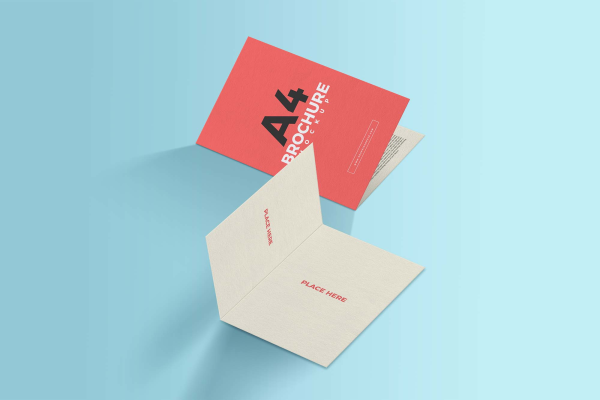 A4 Folded Brochure Mockup