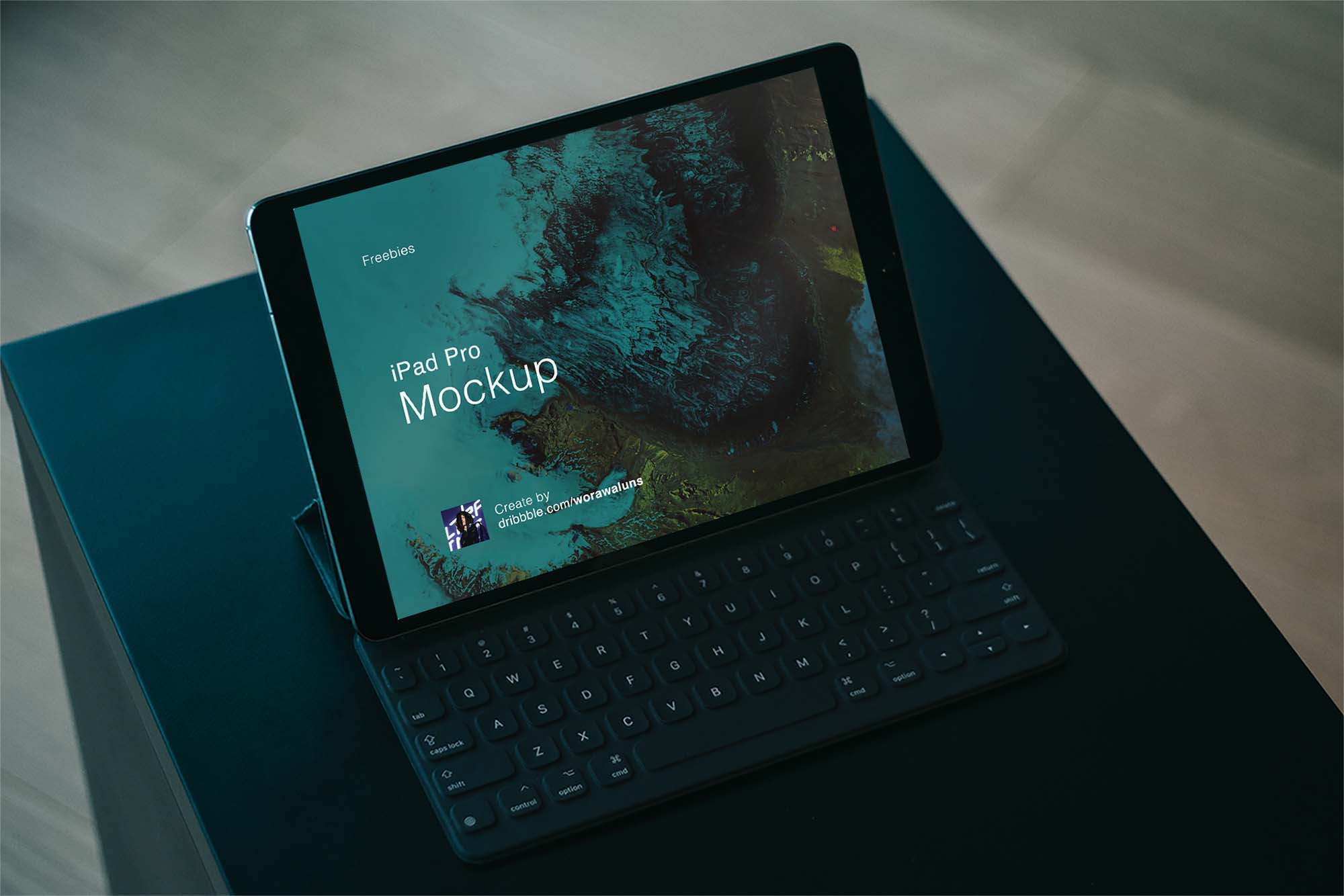 iPad Pro with Keyboard Mockup