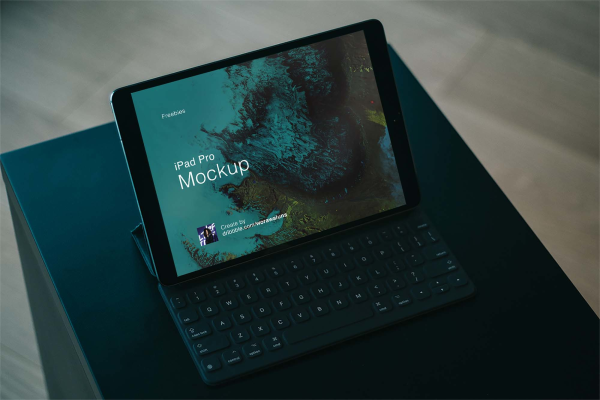 iPad Pro with Keyboard Mockup