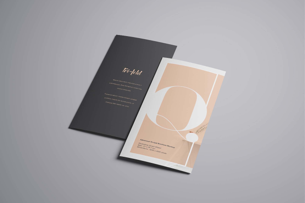 Tri fold Flyer Cover Mockup