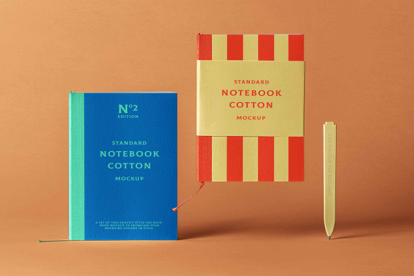 Cotton Notebook Mockup