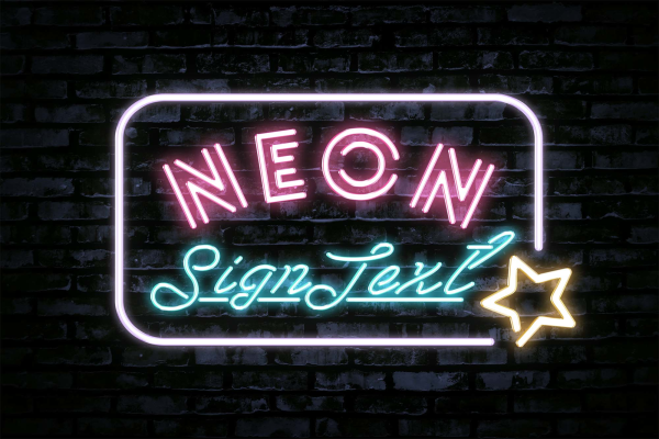 Neon Sign Text Effect