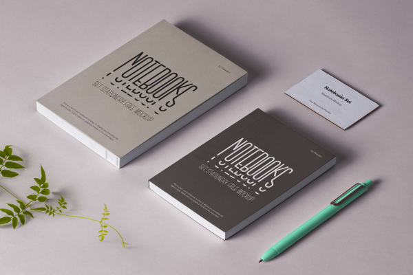 Notebook Stationery Mockup