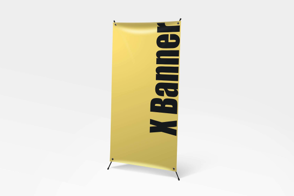 Standing X Banner Mockup