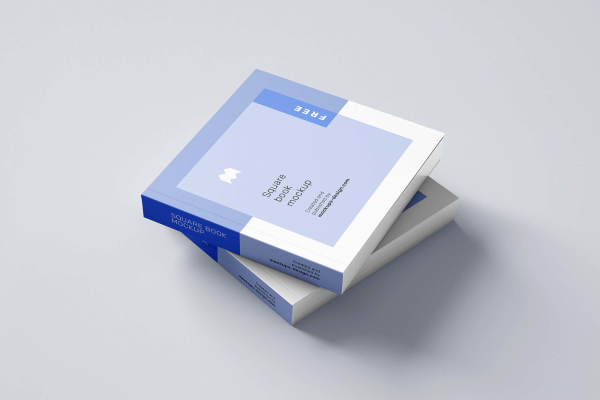 Square Softcover Book Mockup