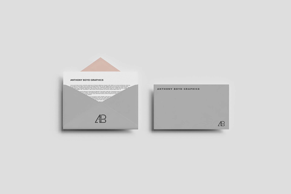 Top View Envelope Mockup