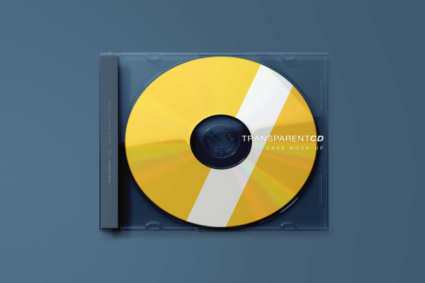 Transparent CD Case Mockup