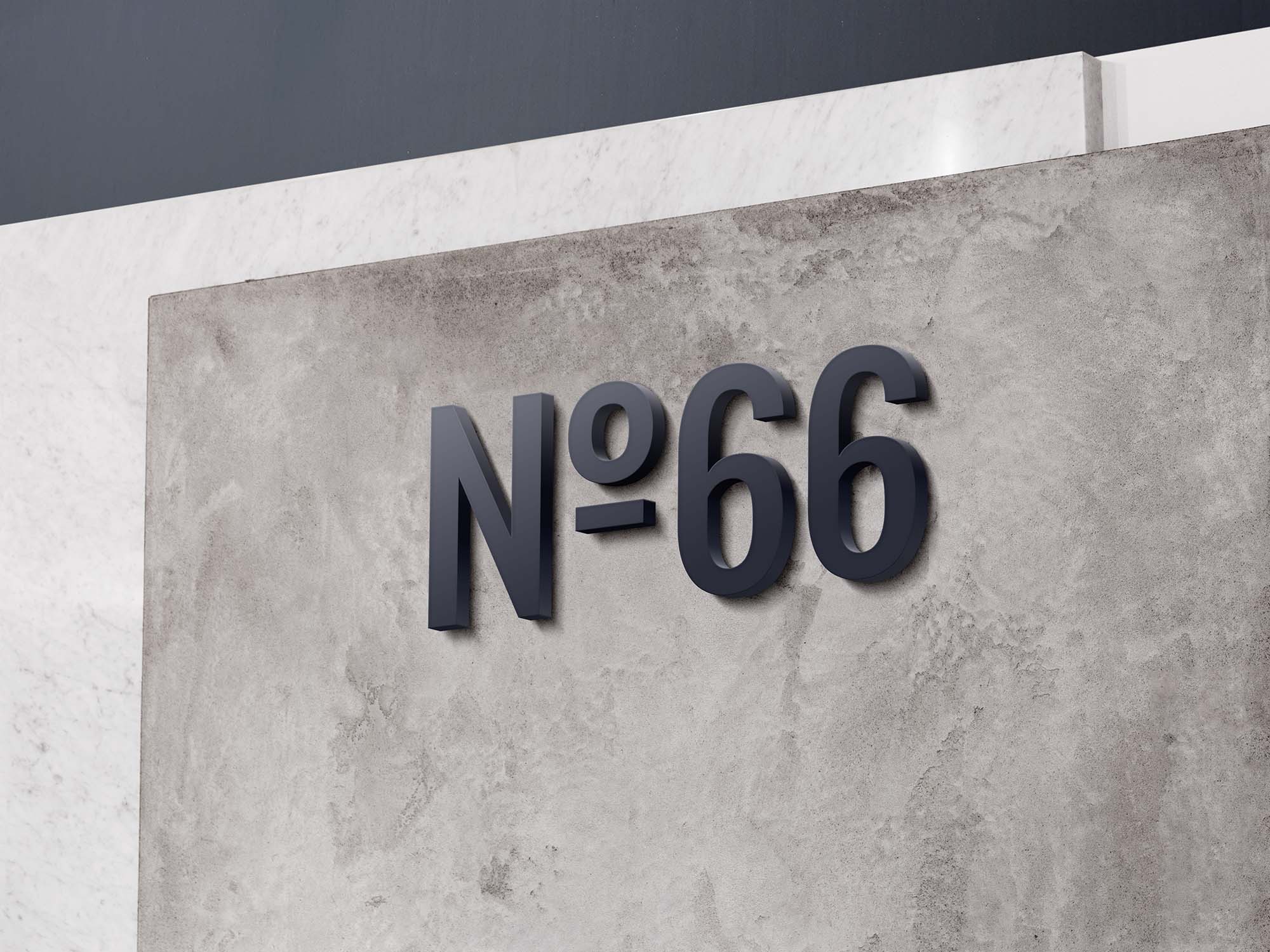 3D Wall Logo Mockup