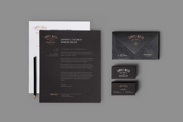 Elegant Stationery Branding Mockup