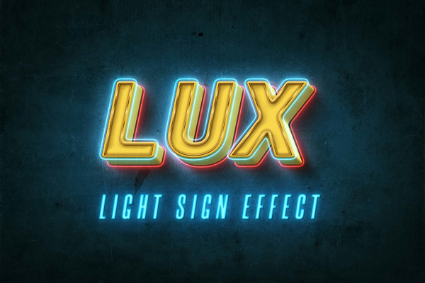 Light Sign Mockup