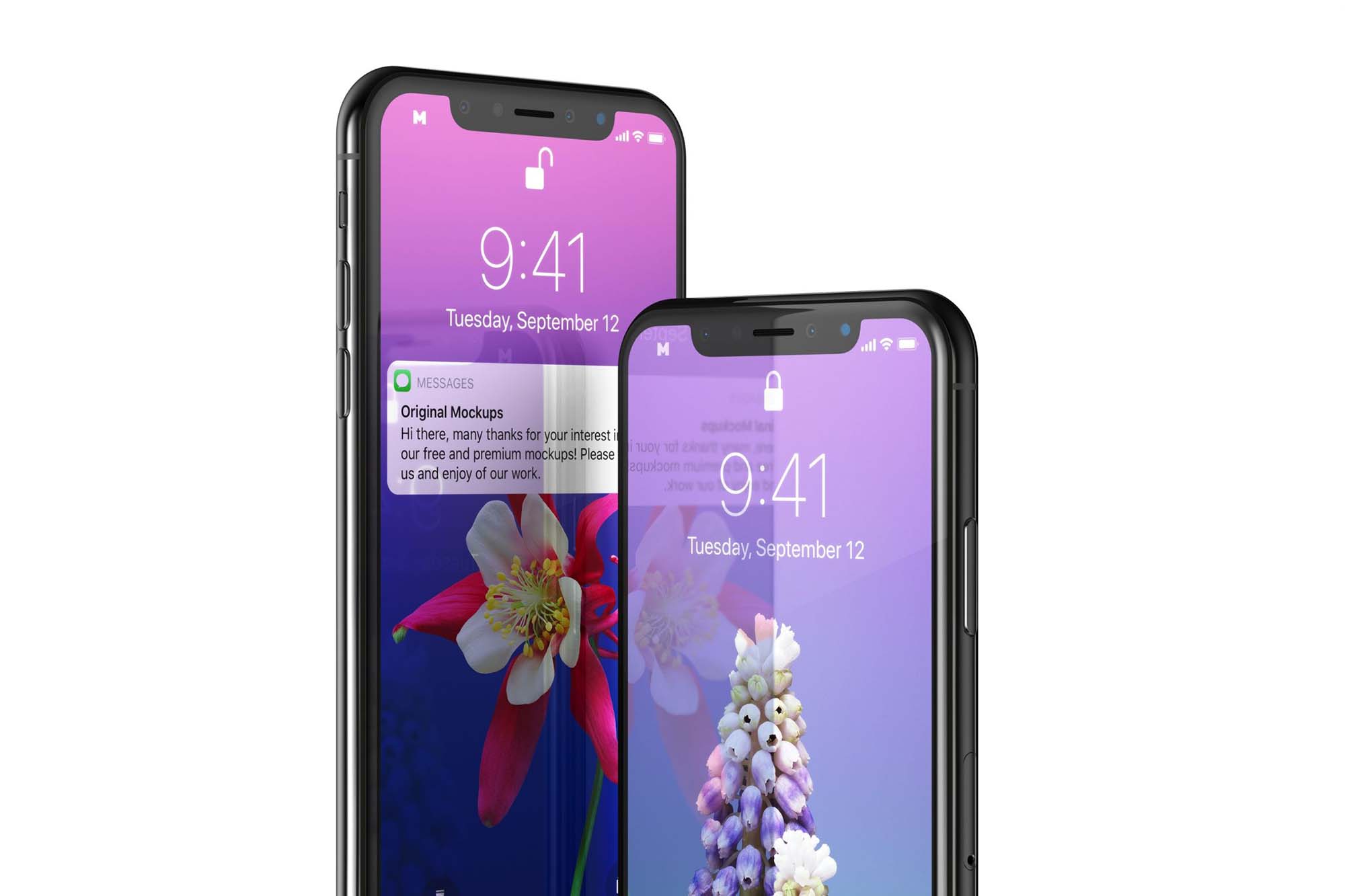 2 iPhone X Mockups