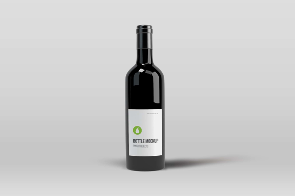 Black Elegant Bottle Mockup