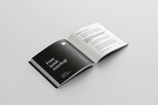 8 Square Book Mockup