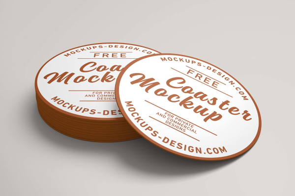 Round Coaster Mockup