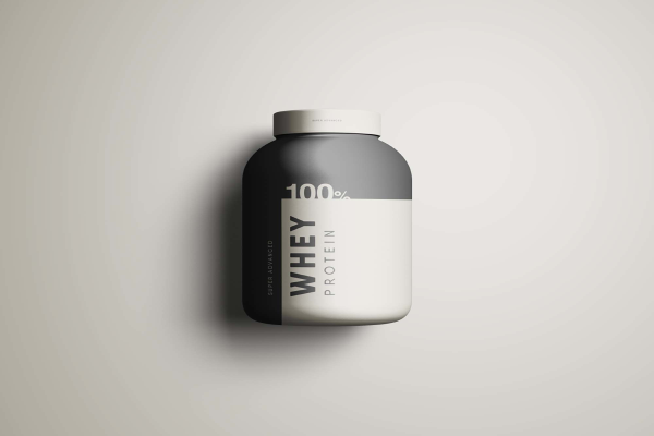 Whey Protein Jar Mockup