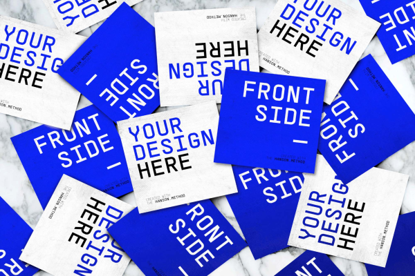 Square Business Card Mockup