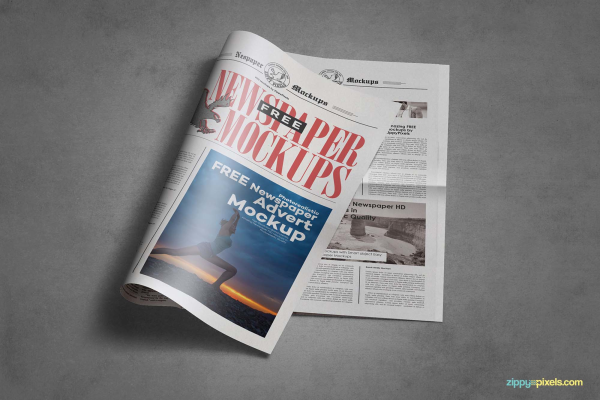 Tabloid Newspaper Mockup